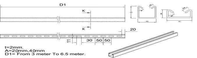 Drawing of Metal Strut Channel Rolling Forming Machine