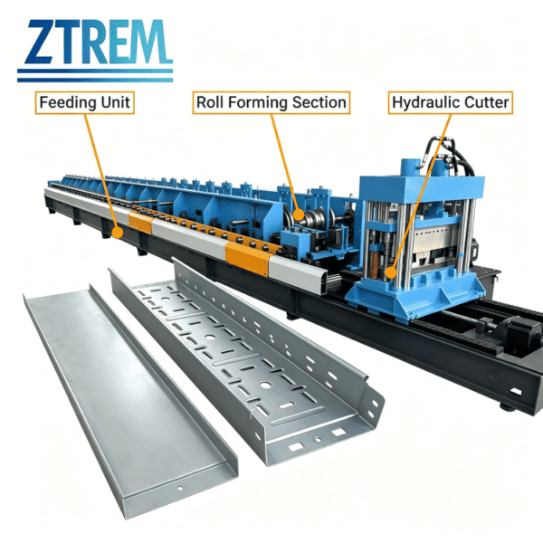 "Russian-style" cable tray roll forming machine Installation in Russian