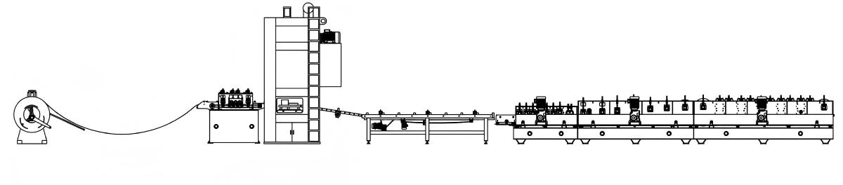 Working Flow Fully Automatic Cable Tray Roll Forming Machine
