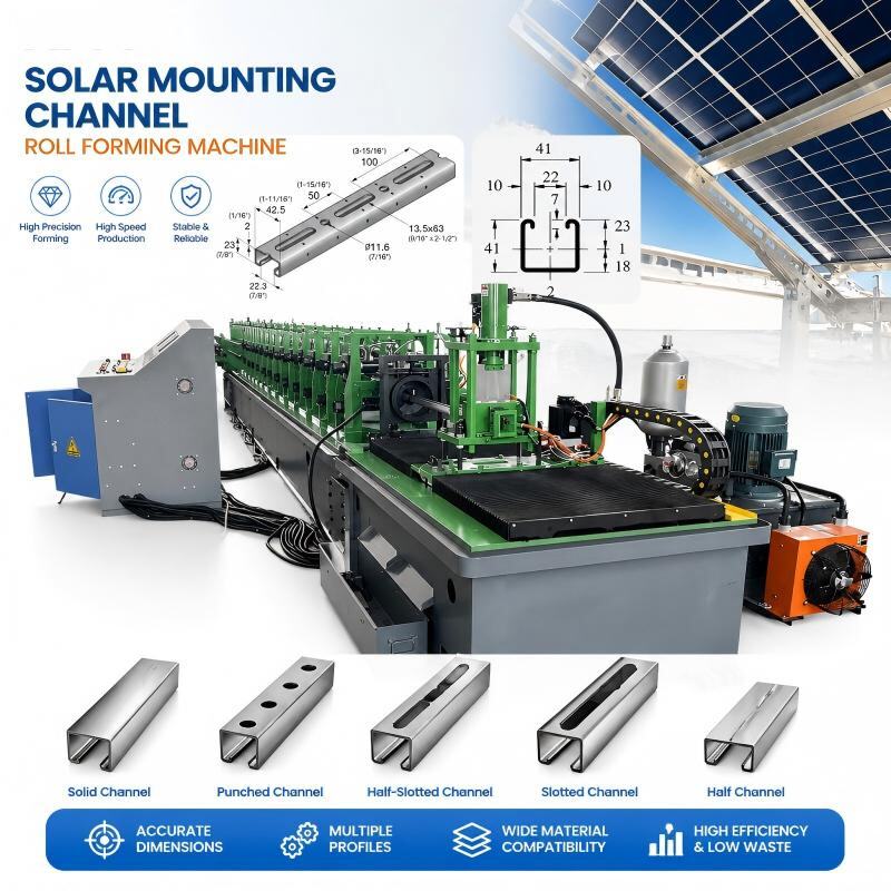 Solar Photovoltaic Mounting Bracket Roll Forming Machine