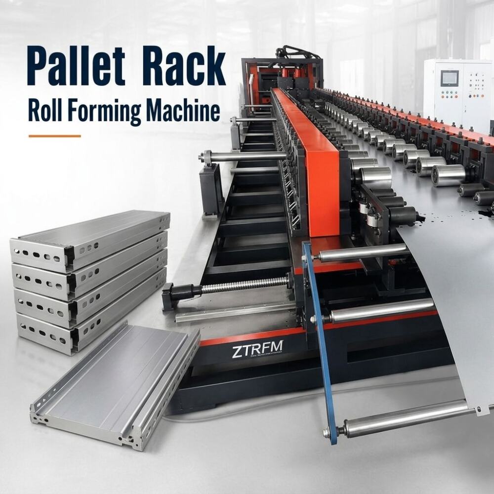 Pallet Rack Beam Roll Forming Machine for Warehouse Shelving Production 106 Pallet Rack Beam Roll Forming Machine for Warehouse Shelving Production