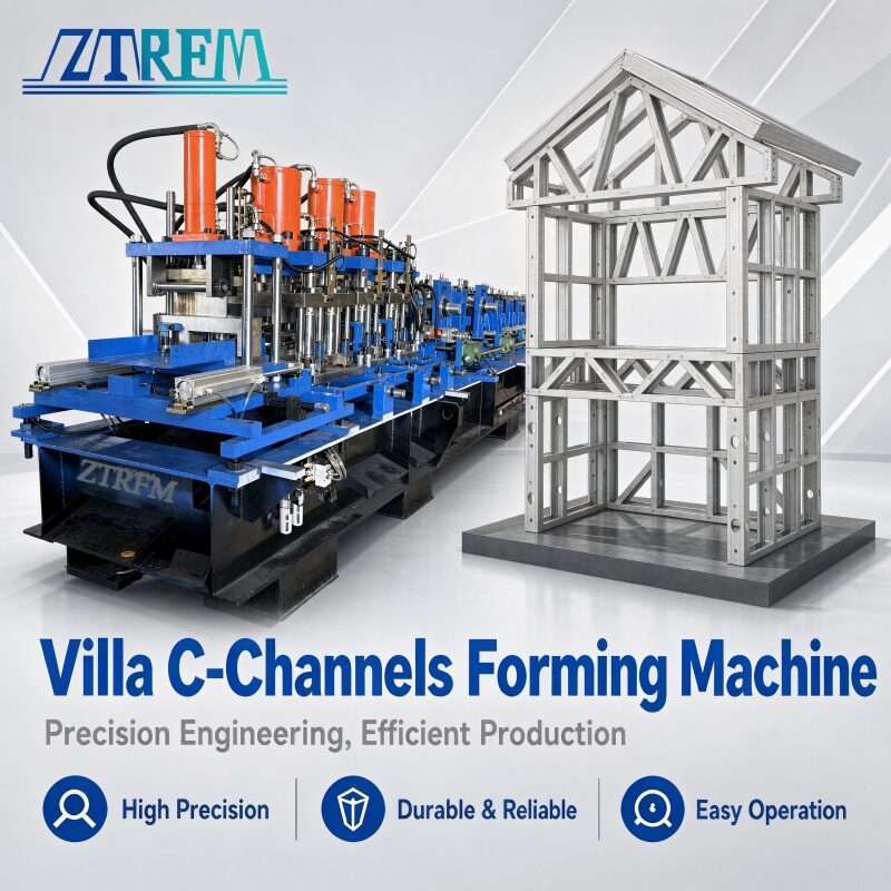Villa Light Steel Framing Machine – Automatic C89 C140 LGS Keel Roll Forming Line 33 Villa Light Steel Framing Machine – Automatic C89 C140 LGS Keel Roll Forming Line