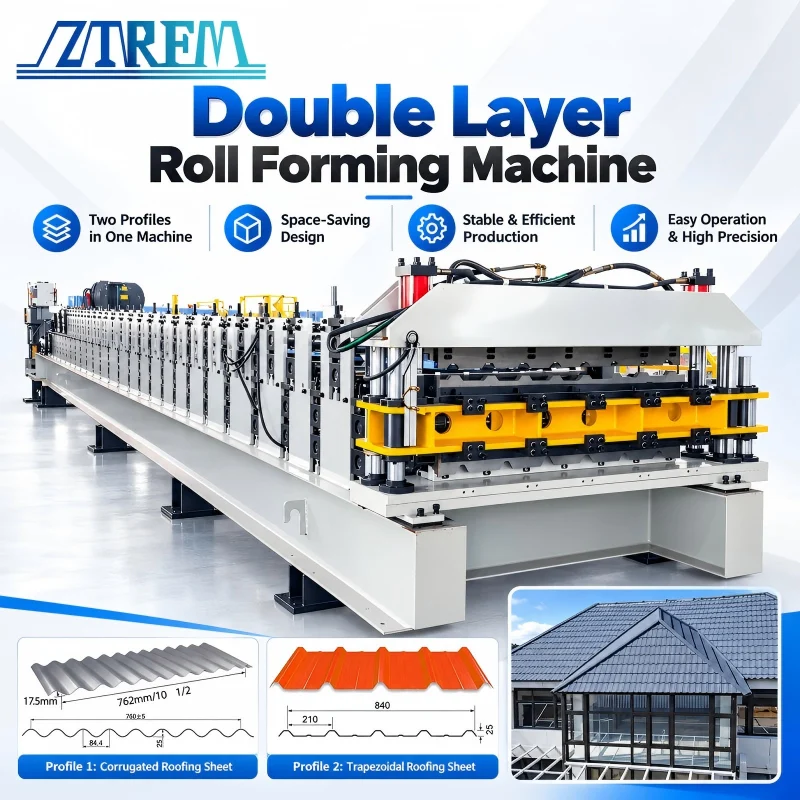 Arc and Trapezoid Double Layer Roofing Tile Forming Machine：High Effic - Bje8dV 1790563643 nxF5