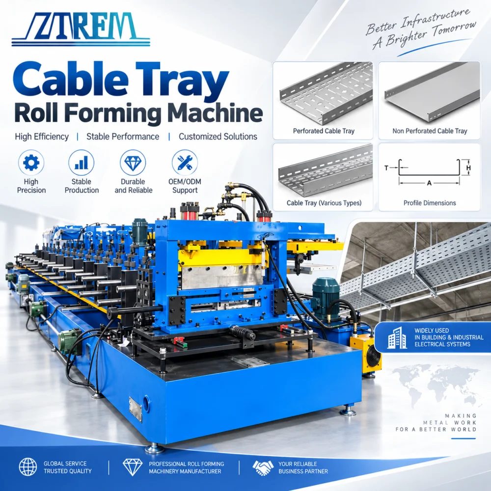 Cable Tray Roll Forming Machine:Fully Automatic High Precision Production Line 37 Cable Tray Roll Forming Machine:Fully Automatic High Precision Product - PVh0FX 1789977656 5KCd