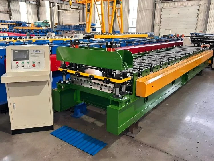 Corrugated Roof Sheet Roll Forming Machine:Automatic Metal Roof Panel - Arc roof tile forming machi Corrugated Roof Sheet Roll Forming Machine:Automatic Metal Roof Panel Making Machine