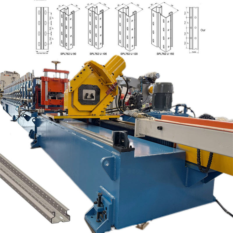 Shelf Panel Upright Roll Forming Machine for Warehouse Storage Systems 105 Pallet Rack Upright Roll Forming Machine for Warehouse Storage Systems