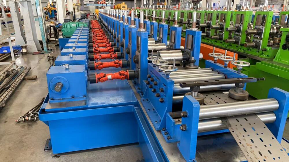 Shelf Panel Upright Roll Forming Machine for Warehouse Storage Systems 5 Pallet Rack Upright Roll Forming Machine for Warehouse Storage Systems