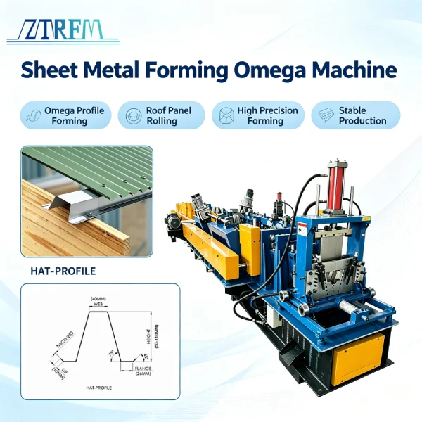 Hat Profile Roll Forming Machine:Automatic Top Hat Omega Purlin Forming Line 25 Hat Profile Roll Forming Machine:Automatic Top Hat Omega Purlin Formin - s0870f51bca5e48c3a90f4b6822d5d398b 1789721892 XlVk