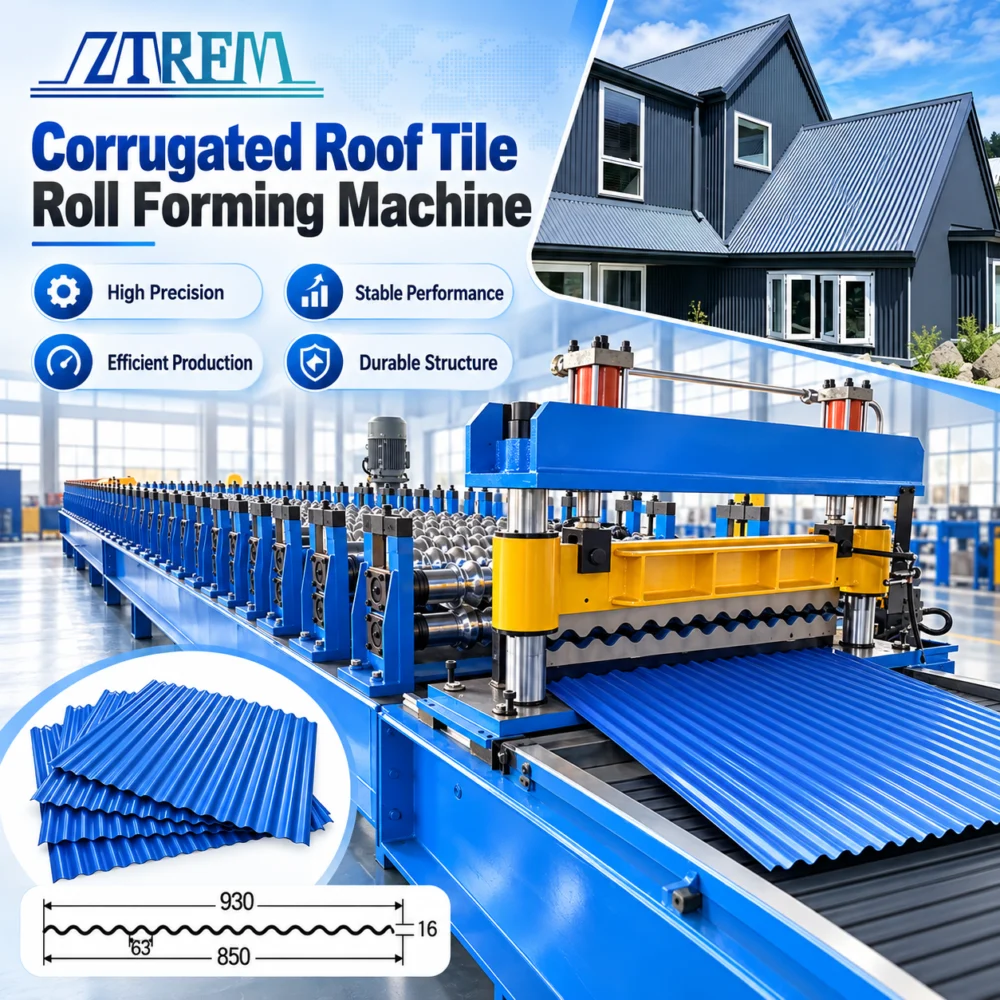 Corrugated Roof Tile Roll Forming Machine ZTRFM 16 Corrugated Roof Tile Roll Forming Machine ZTRFM - 3CXf3F 1792380804 edak