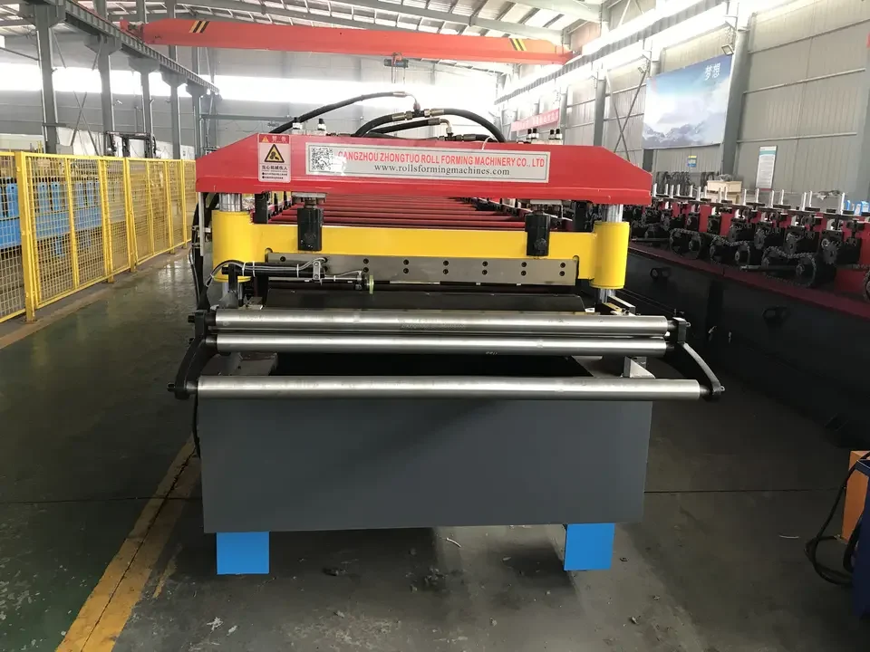 Trapezoidal Roof Tile Roll Forming Machine:Automatic Metal Roof Panel - "Trapezoidal Trapezoidal Roof Tile Roll Forming Machine:Automatic Metal Roof Panel Making Line